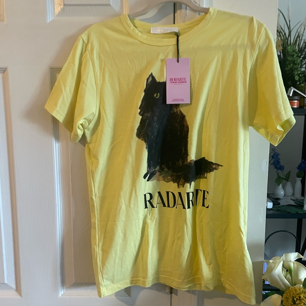 Rodarte Yellow and Black Short Sleeve Tee